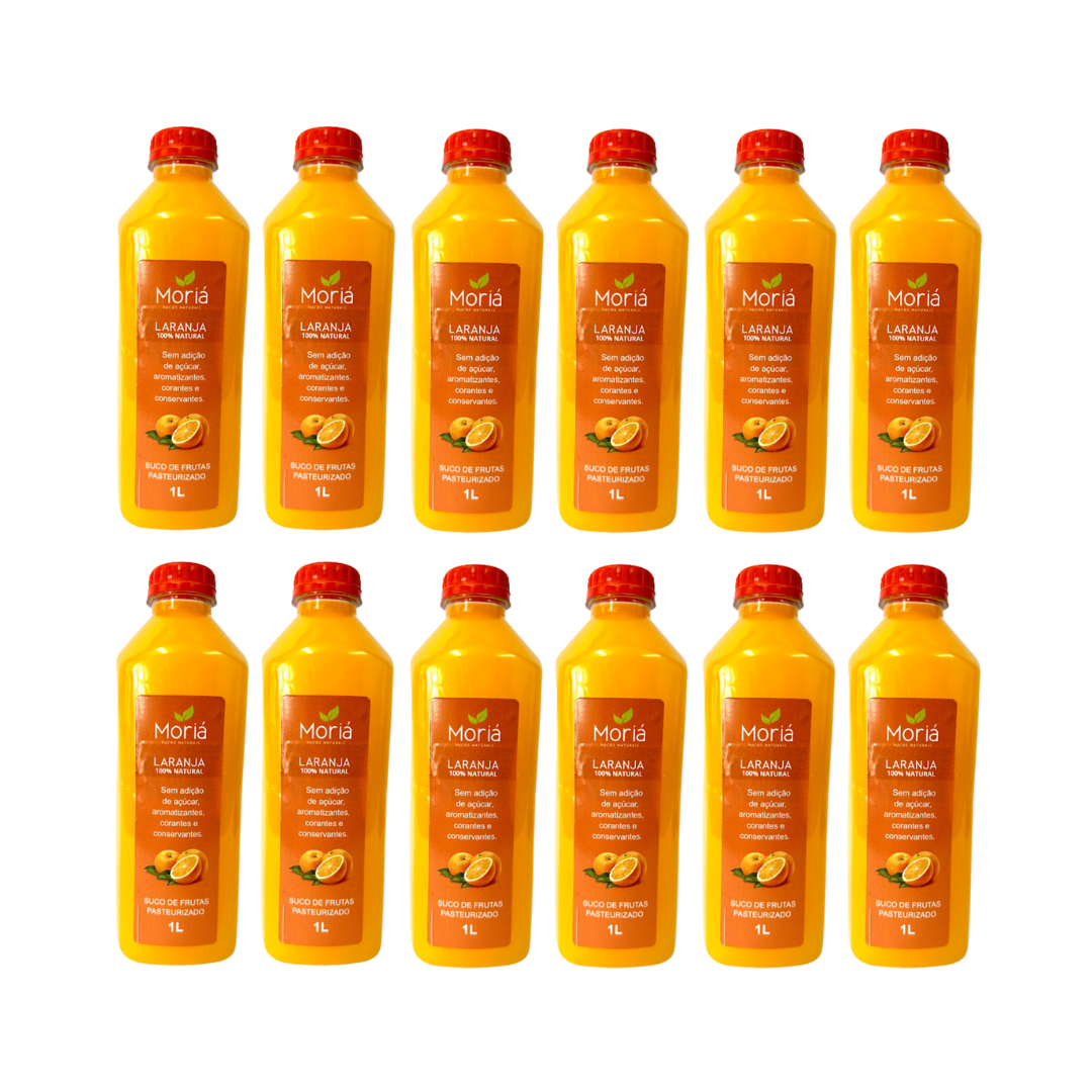 Suco laranja 1 litro com 12 unidades
